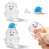 FUFUSQUISHY DIY Blue Hat Snowman Squishy Skin with Free Sealing Glue – Christmas Snowman Shell for DIY Sensory Crafts