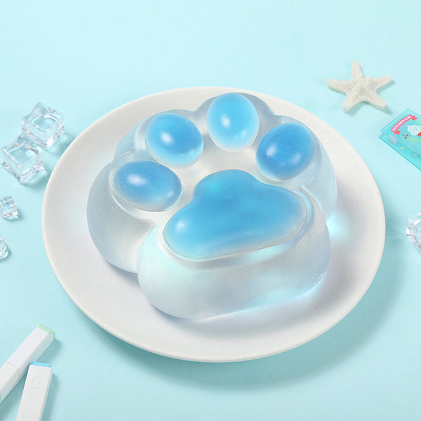 800g Super Transparent Blue Cat Paw Taba Squishy