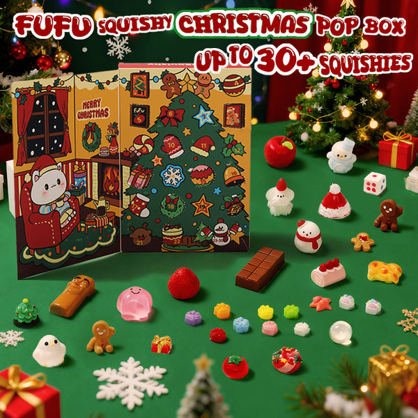 30pcs Random FUFUSQUISHY Christmas Squishy Pop Box (Limited Holiday Edition)