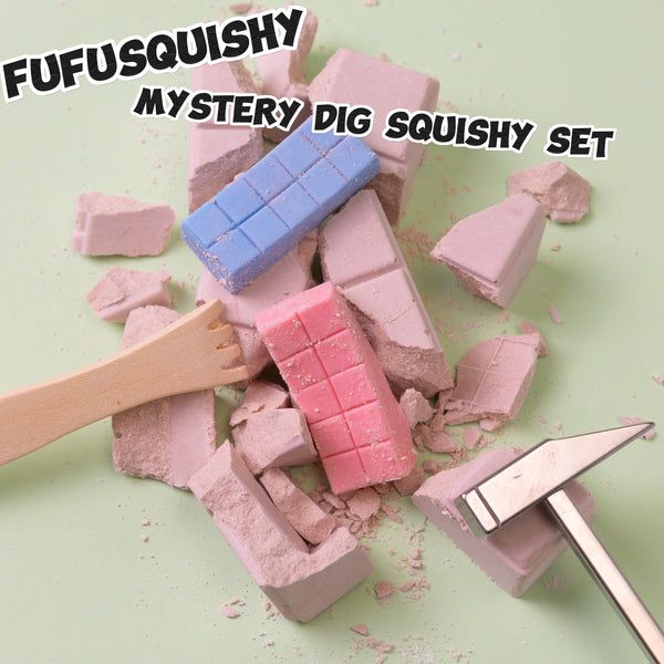 FUFUSQUISHY Chocolate Bar Squishy Dig Kit