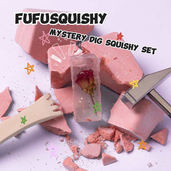 FUFUSQUISHY Frozen Rose Squishy Dig Kit