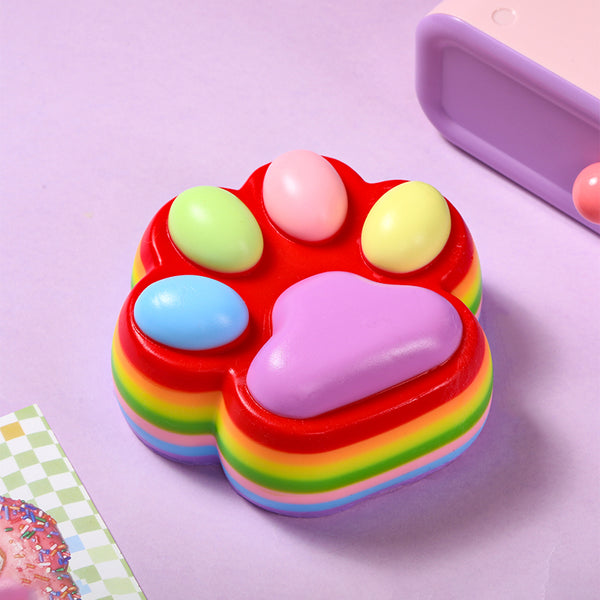 800g Super Large Red Based Multilayer Cat Paw Squishy