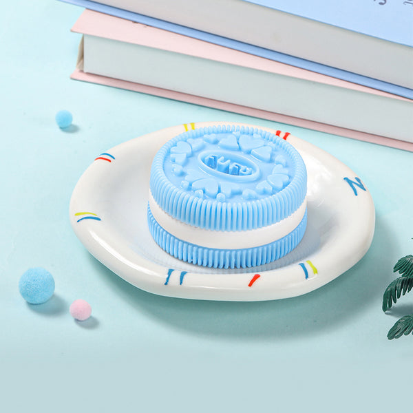 200g Blue Heart FUFU Cookie Taba Squishy