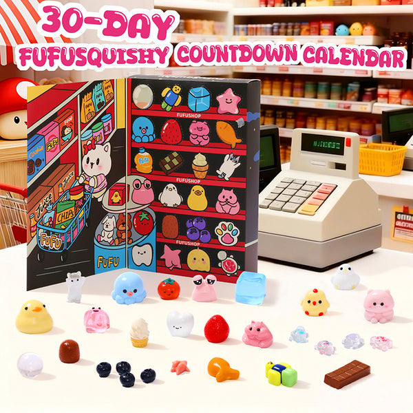 30pcs Random FUFUSQUISHY Surprise Squishy Pop Box