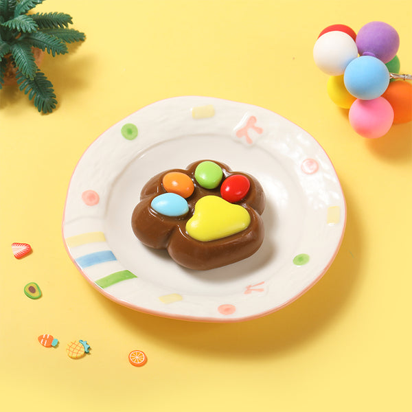Chocolate M&M Paw Taba Squishy