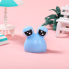 70g Blue Sad Frog Pou Taba Squishy