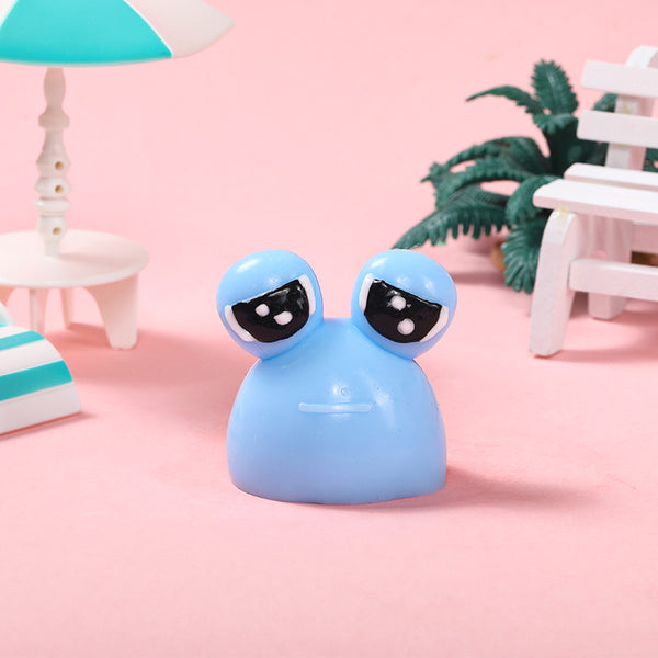 70g Blue Sad Frog Pou Taba Squishy
