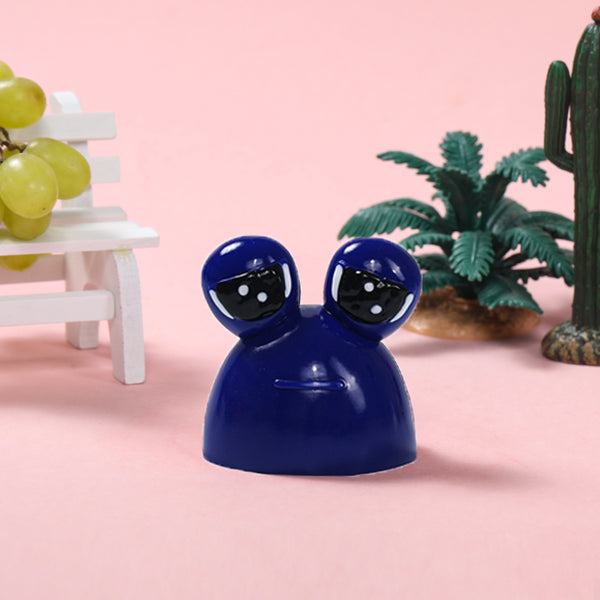 70g Deep Blue Sad Frog Pou Taba Squishy